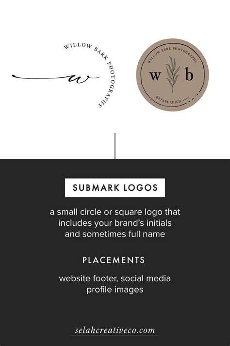 Submark Logo Variations For Elopement Photography Brand