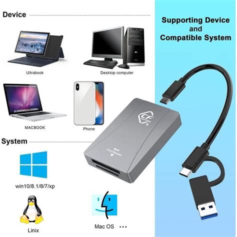 CFexpress Lecteur De Carte SD Type B USB 3 2 Gen 2 10 Gbit S