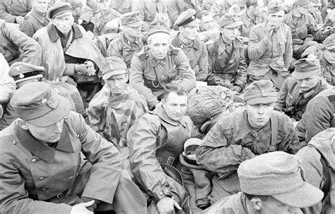 German Pows Hand Over Weapons And Equipment To Gis After Crossing A