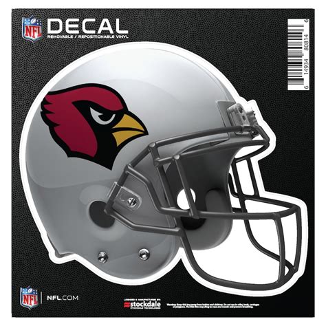 Arizona Cardinals 6" x 6" Full Color Helmet Repositionable Decal