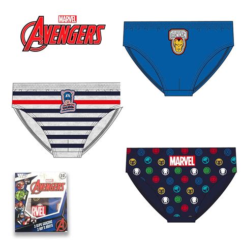 Slip Ni O Algod N Pack X Avengers Licencias Varias