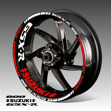 Suzuki Gsx R Wheel Decals Rim Stripes Motorcycle Wheel Stickers Rim