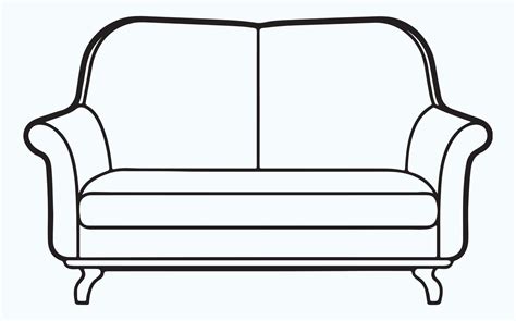 Simple Sofa Outline Art 51156724 Vector Art at Vecteezy