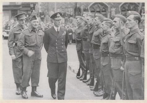 King George Vi Ww Home Guard Inspection Norwich Norfolk Postcard