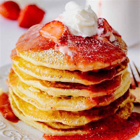 Strawberry Pancakes Healthy Easy Recipe Heavenly Home Cooking