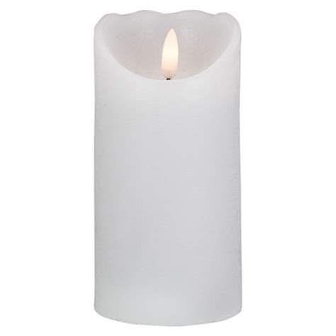 Northlight 6 In White Flameless Battery Operated Pillar Christmas