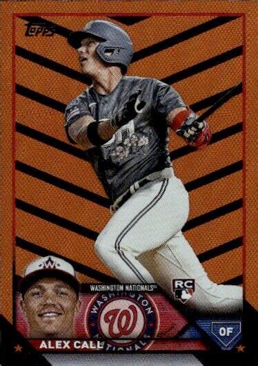 Topps Update Us Alex Call Orange And Black Foil Ebay