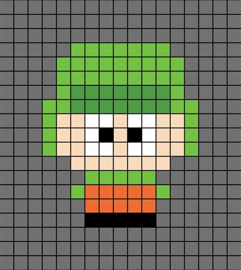 Kyle Broflovski Small Pixel Art Pixel Art Easy Pixel Art Pixel Art Templates