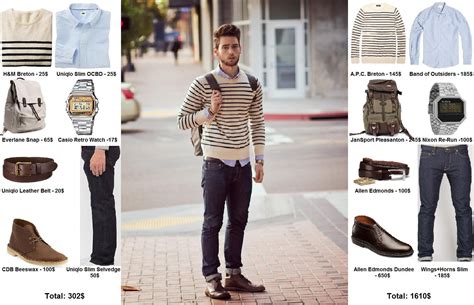 2 Budgets 1 Look Preppy Casual Hipster Mens Fashion Mens Outfits Menswear