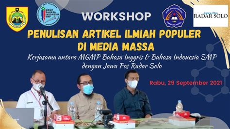 Workshop Penulisan Artikel Ilmiah Populer Di Media Massa Youtube