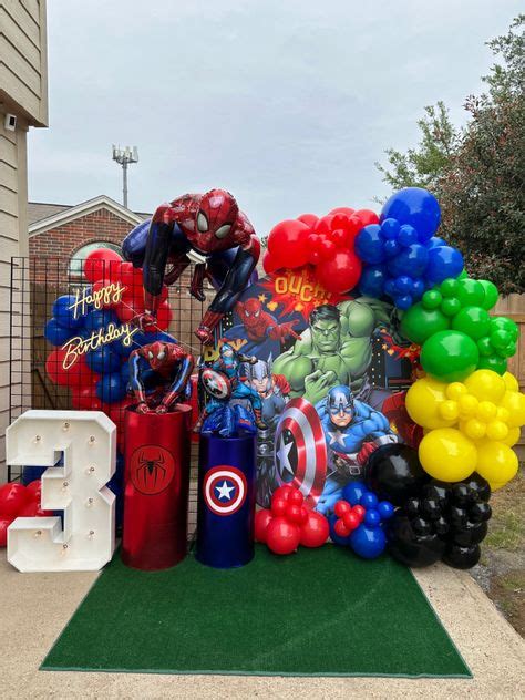 Marvel Birthday Party Decorations, Avengers Theme Birthday, Avengers ...