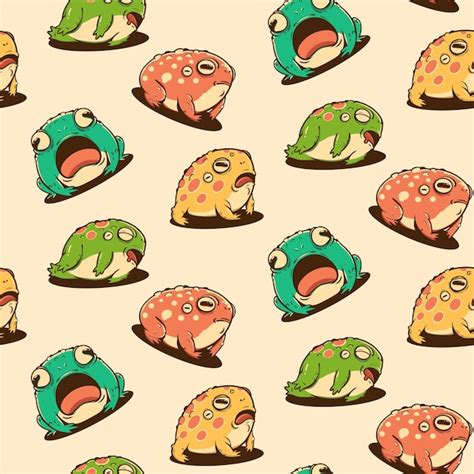 Premium Vector The Cutest Frog Pattern Vector Art