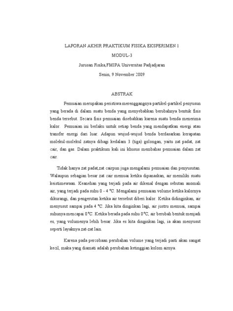 Pemuaian Zat Cair Dan Anomali Air Pdf