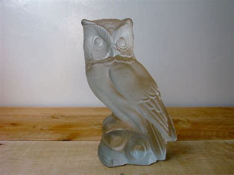 Glass Owl Statue Statue Owl Etsy