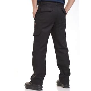 Pantalon Cargo Negro De Trabajo Tipo Pampero Hombre Gabardina Reforzado