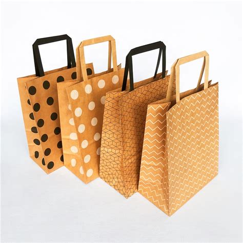 Factory Wholesale 120gsm Flat Paper Handles Brown Craft Paper Bag