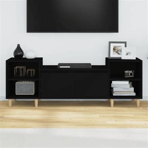 Omabeta Meubles Meuble Tv Noir X X Cm Bois D Ing Nierie