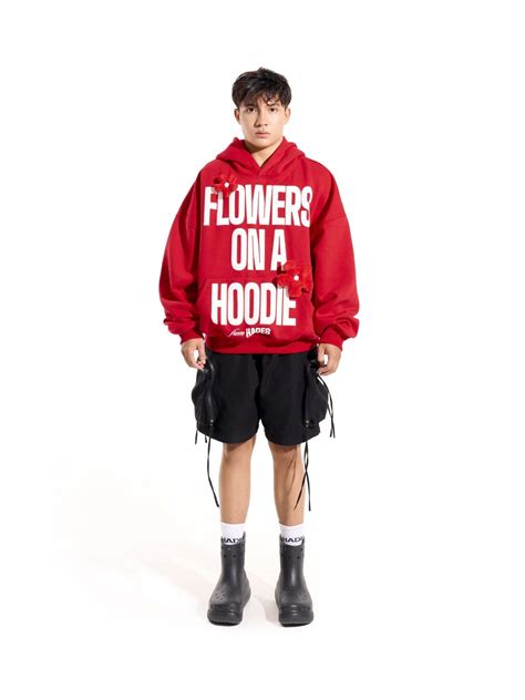 HADES FLEURS RED HOODIE – HADES STUDIO