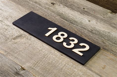 Door Number Wooden Sign – woodendoorsign.com by Etch.pl