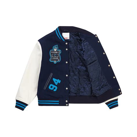 Supreme Team Varsity Jacket Navy Preowned Gallery Cdmx