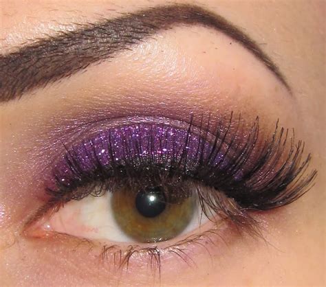 Glitter Is My Crack Smokey Purple Glitter Makeup Look With Coastal Scents