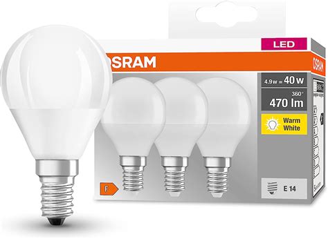 Osram LED Base Classic P Lampe 5 W Ersatz für 40 W Glühbirne