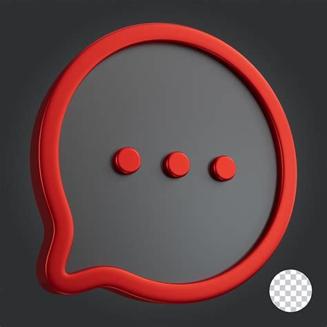 Chat 3d Icono Archivo PSD Premium