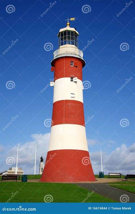 Lighthouse in Plymouth, Devon, UK Stock Photo - Image of park, ocean ...