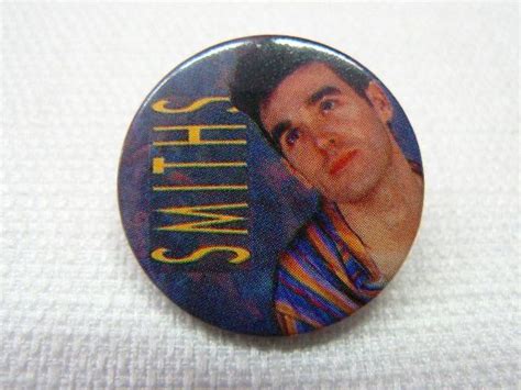 Vintage 80s Pensive Morrissey The Smiths Pin Button Etsy Pin