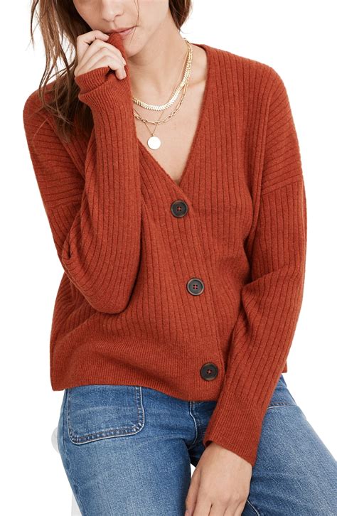 Madewell Cameron Ribbed Crop Cardigan Nordstrom Ribbed Cardigan