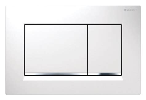 GEBERIT Betätigungsplatte Sigma 30 weiß / hochglanz-verchromt / weiß ...