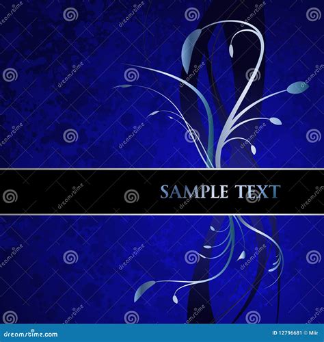 Blue Floral Banner Stock Vector Illustration Of Banner 12796681