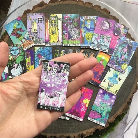 Mini Tarot Cards Magnetic Major Arcana Deck Limited Edition Etsy