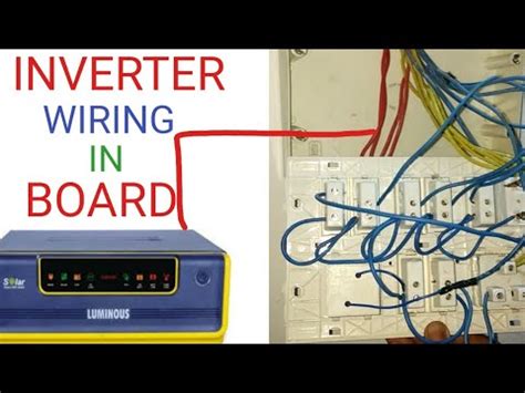 Inverter Connection In Switch Board