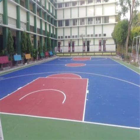 Polished Acrylic Basketball Court Flooring For Outdoor Mm At