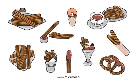 Descarga Vector De Conjunto De Dise O De Ilustraci N De Churro