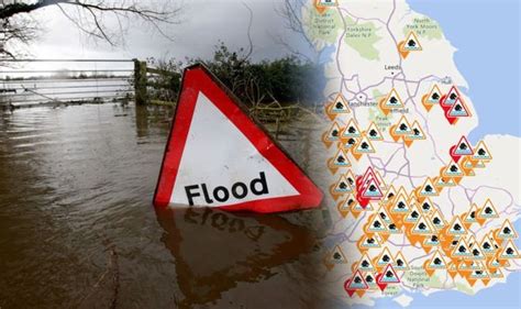 Flood Warning Mapped 100 Flood Warnings Issued As Intense Winds And