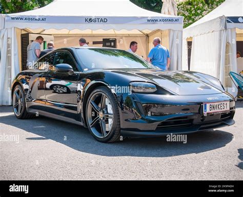 Vienna Austria June 2022 Close Up Detail With The New Porsche