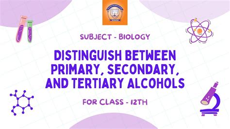 Distinguish Between Primary Secondary And Tertiary Alcohols Class