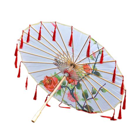 33 Classical Dance Umbrella Cloth Umbrella Rainproof Wooden Handle Chinese