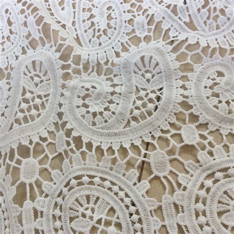 AMBER FABRIC Hollow Water Soluble Milk Silk Fabric Fan Shaped Crochet