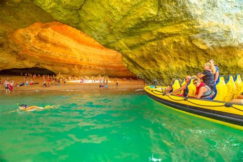 Benagil Cave boat tour editorial stock photo. Image of lagos - 114700493