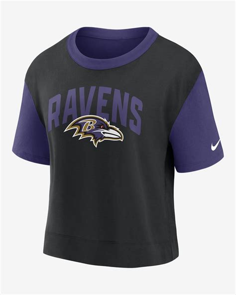 Playera De Cadera Alta Para Mujer Nike Fashion Nfl Baltimore Ravens