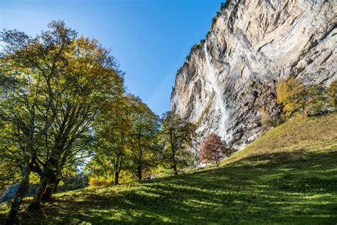 The Lauterbrunnen Valley, Village of Lauterbrunnen, Waterfalls and the ...