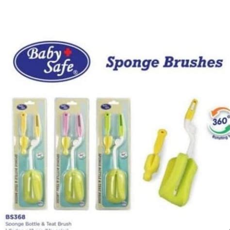 Jual Baby Safe BS368 Sponge Bottle And Teat Brush Sikat Botol Susu