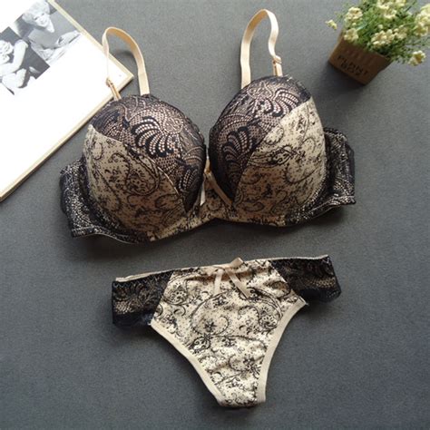 Uk Plus Size Women Push Up Bra And Pantie Set Lingerie Lace Flower