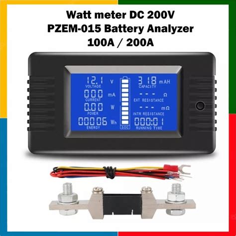 Jual Dc Watt Meter 200V 100A 200A Pzem 015 Battery Analyzer Kwh Peace