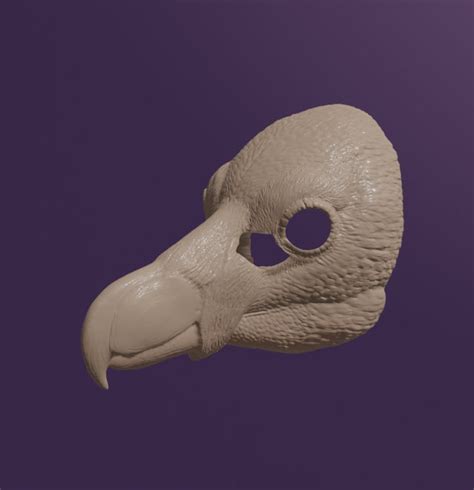 Bearded Vulture Mask Stl Files For 3d Printing Etsy