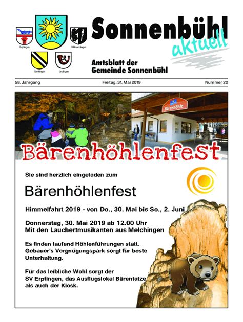 Ausf Llbar Online Gemeinde Sonnenbhl Mitteilungsblatt Fax Email