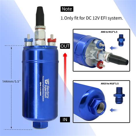 Snapklik External Inline Electric Fuel Pump High Flow 300LPH